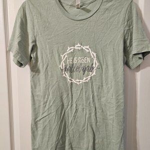 Easter T shirt, Small, Light Green Sage
